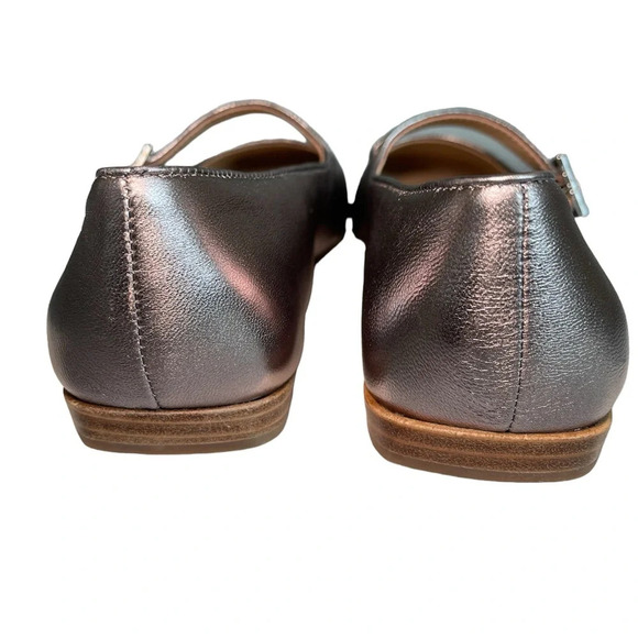 Anthropologie Silent D Mary Jane Ballet Flats Metallic Size 38 - Picture 5 of 10